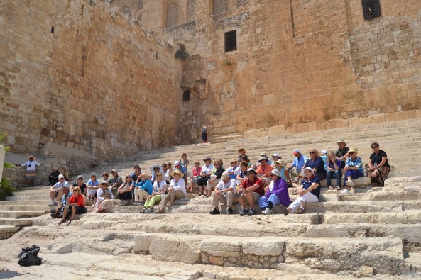 This was a picture of me reading the Sermon Peter delivered on the temple steps in Jerusalem on the day of Pentecost.  This was taken while visiting Israel in the summer of 2014.  
